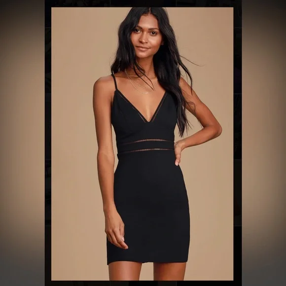Cocktails and confidence black crochet bodycon mini dress hotsell